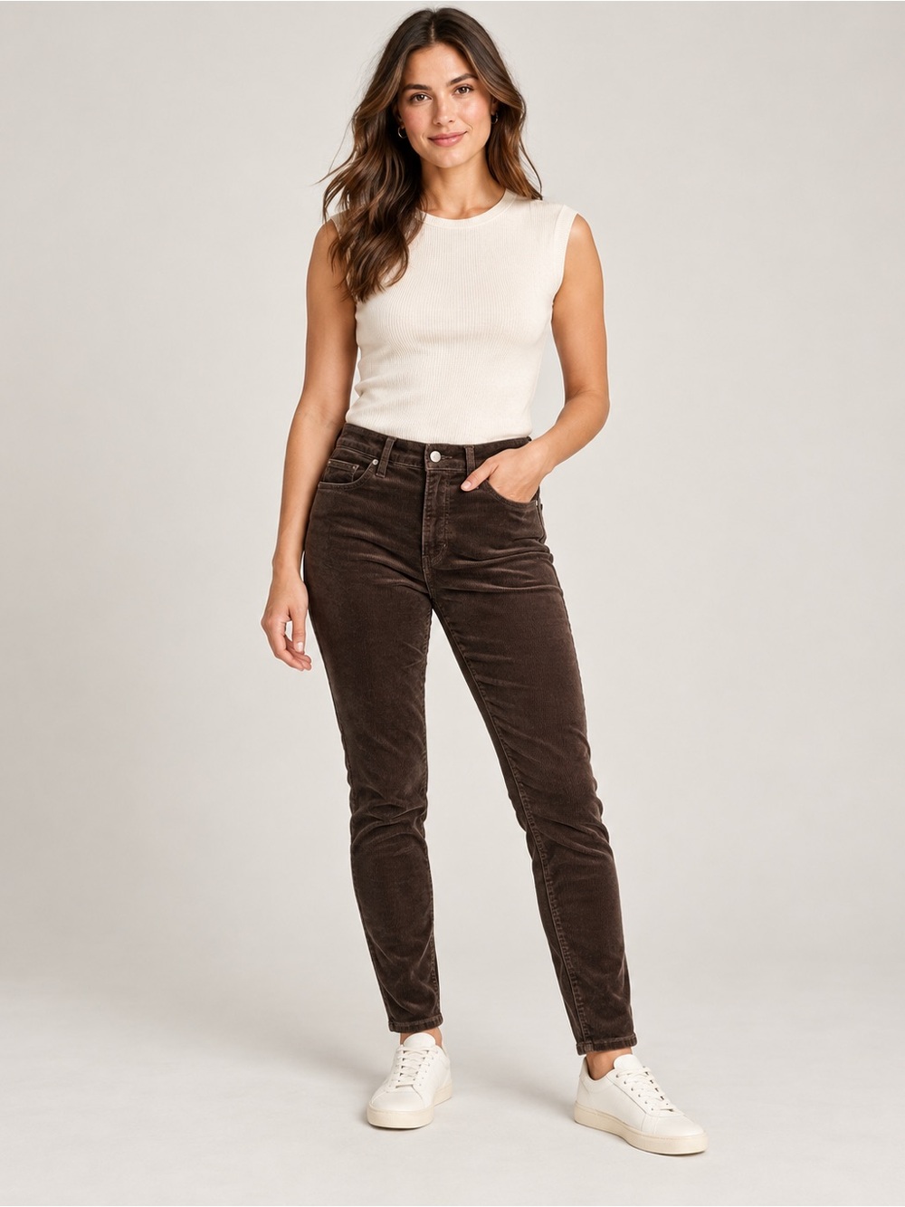 Banana Republic Brown High-Rise Corduroy Pants 31